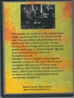 And Then There Were None (1945) Back Cover DVD