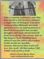 The Thief (1952)  Back Cover DVD